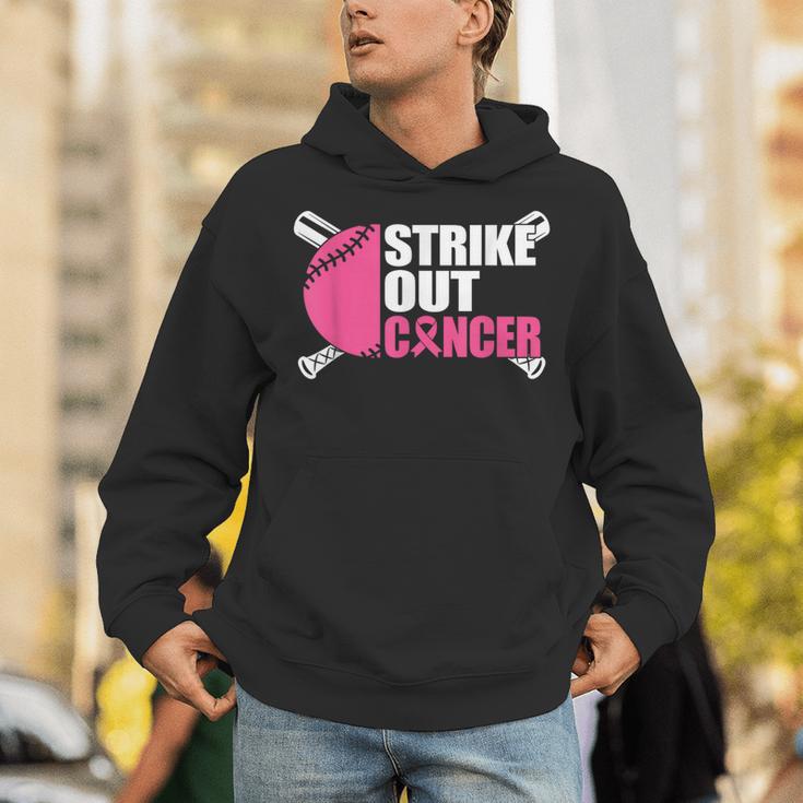 Strike Out Cancer Breast Cancer Awareness Baseball Warrior Unisex Hoodie Strike Out Cancer Breast Cancer Awareness Baseball Warrior Unisex Hoodie