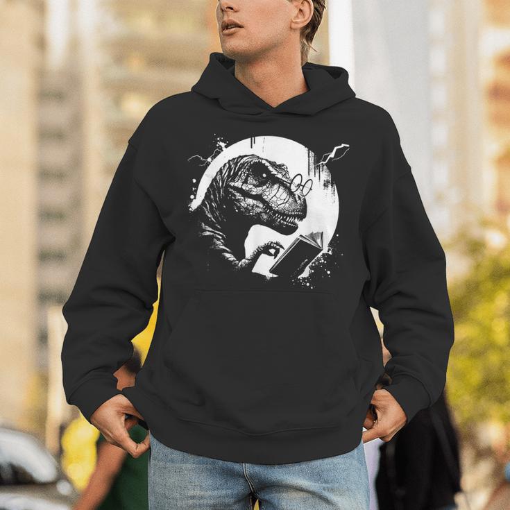 T-Rex Bookworm Book Reading Dinosaur Lover Unisex Hoodie