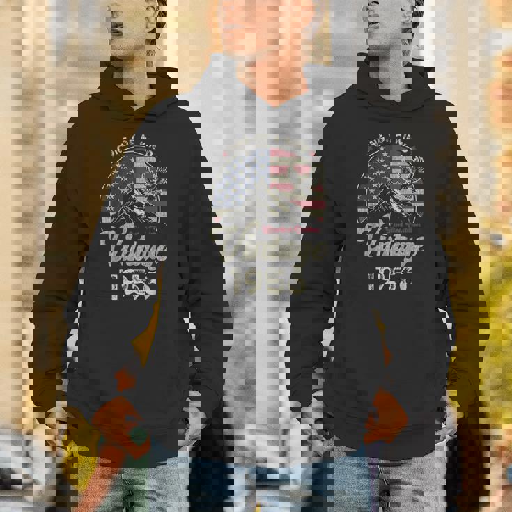 Vintage 1956 愛国的なイーグル、70歳の誕生日、アメリカ国旗 パーカー