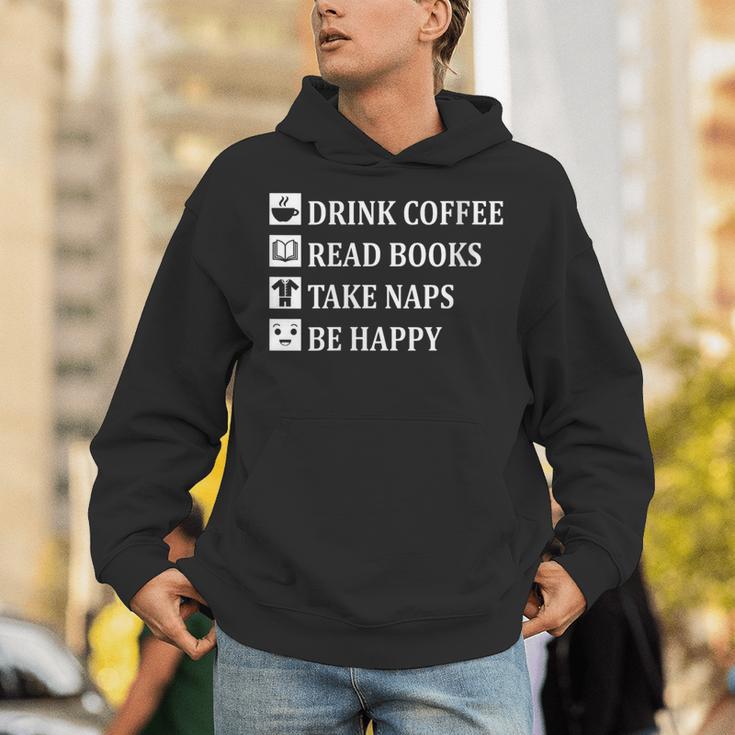 Women's Drink Coffee Read Book Take Naps Books Pajamas Unisex Hoodie
