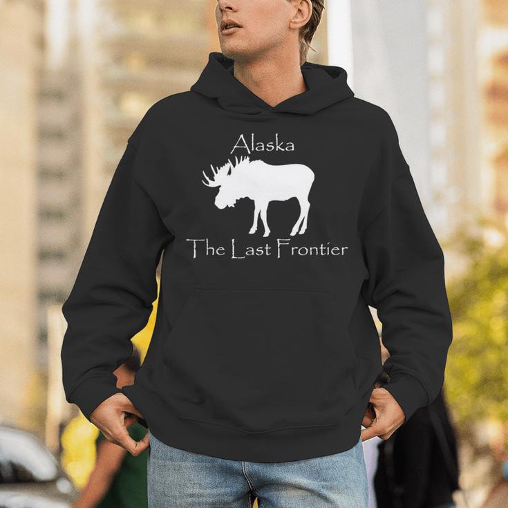 アラスカ地図ユニークなアラスカのお土産アラスカムース 長袖tシャツ パーカー