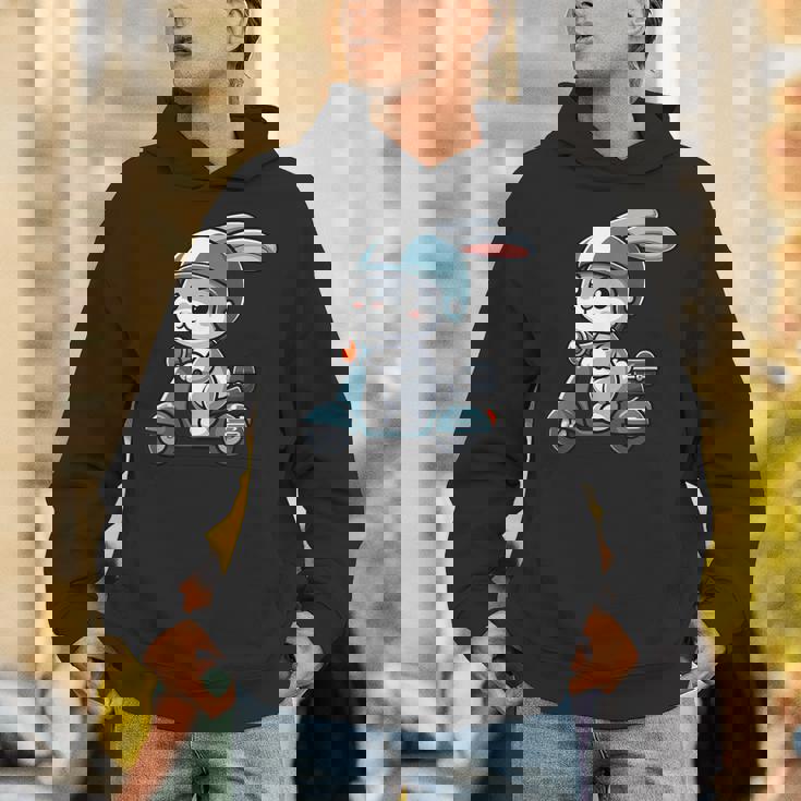 ウサギ スクーター ペット 面白い オートバイ パーカー