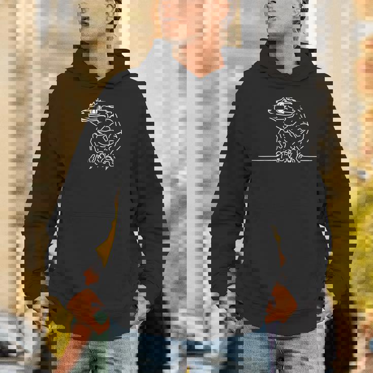 エレガントなラインアート ガーゴイル ヤモリ 爬虫類 パーカー