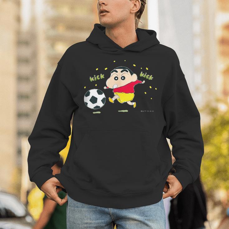 クレヨンしんちゃん しんちゃんとサッカー パーカー