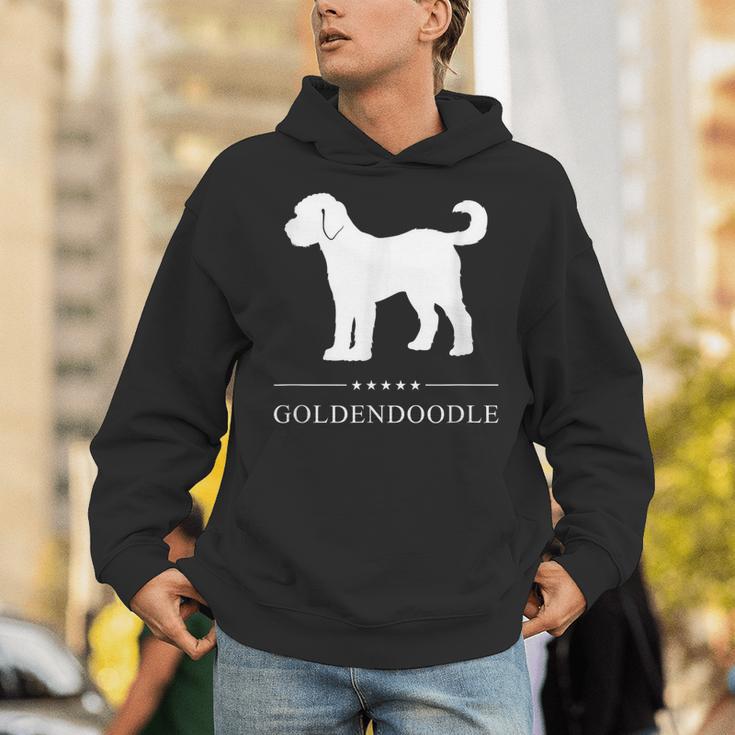 ゴールデンドゥードル 犬 ホワイト シルエット パーカー