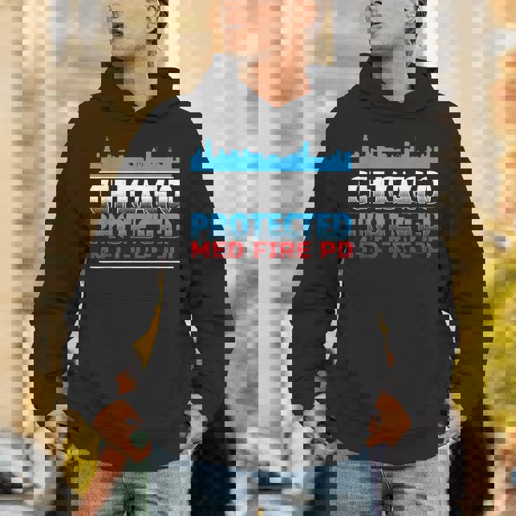 シカゴ・プロテクテッド Med Fire Pd シカゴファン向け パーカー