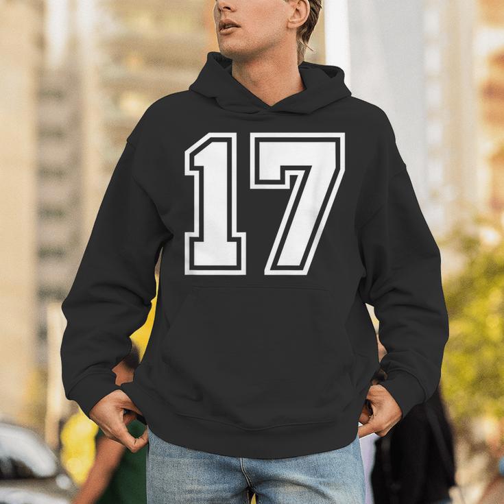 チームジャージーナンバー＃17スポーツギフト パーカー