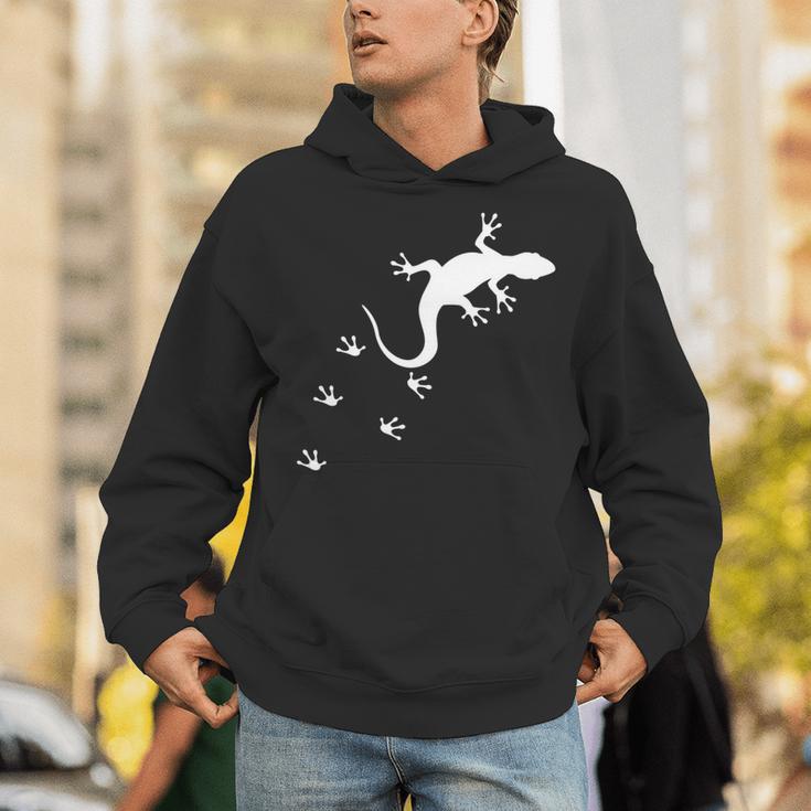 トカゲの跡 クライミング ヤモリ テラリウム 爬虫類 オーナー 長袖tシャツ パーカー
