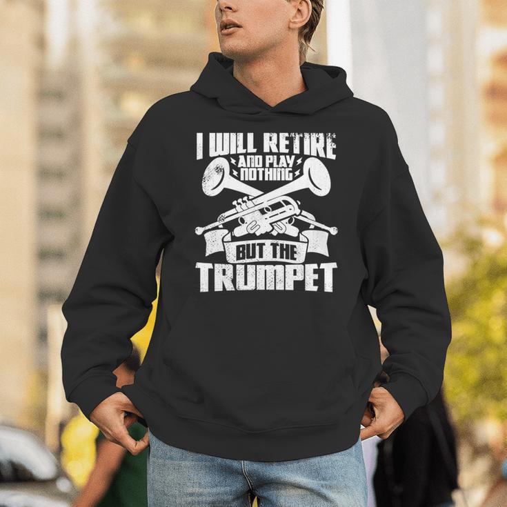 トランペットじいさん吹奏楽団マーチングバンド 長袖tシャツ パーカー