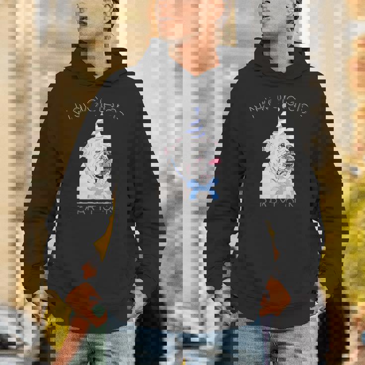 ニューオーリンズ 面白い犬の着用パーティーハット付き パーカー