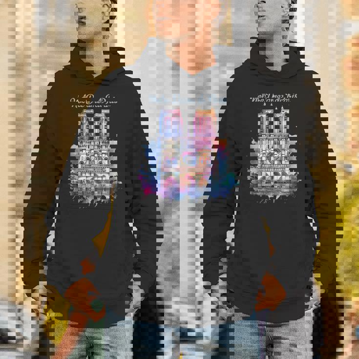 ノートルダム大聖堂 水彩画 パーカー