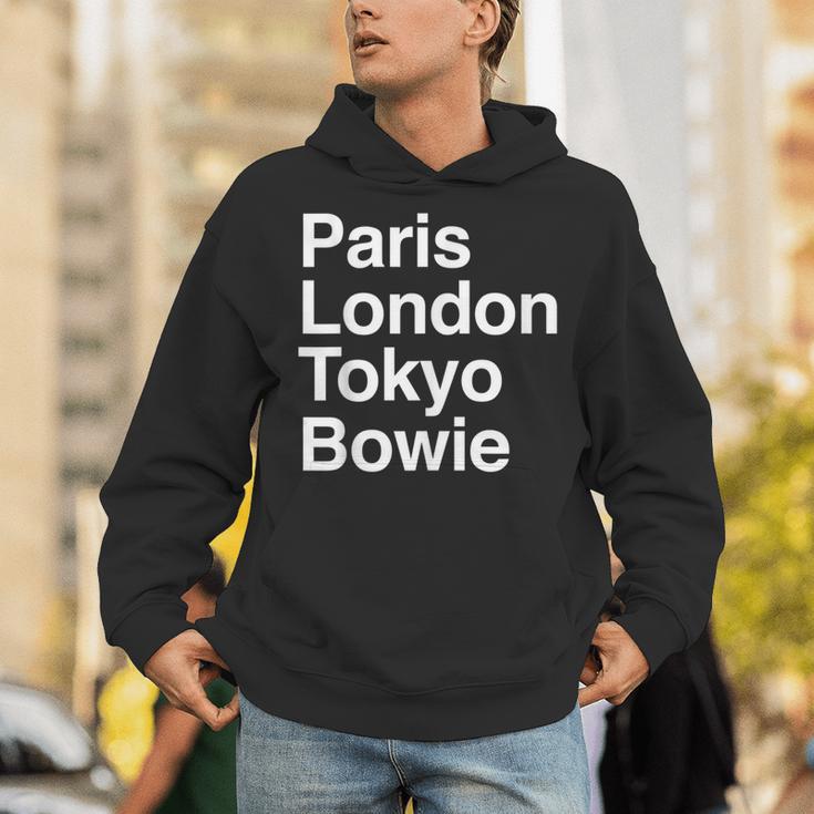 パリ東京ロンドンボウイ ギフトデザイン Bowieouvenir パーカー