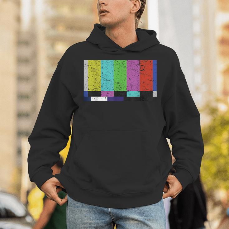 ヴィンテージテレビテストパターンカラーバー グラフィックデザインプレゼント パーカー