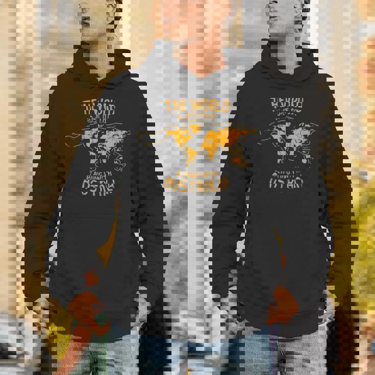 世界はオーストラリア オーストラリアで遊ぶ猫 パーカー