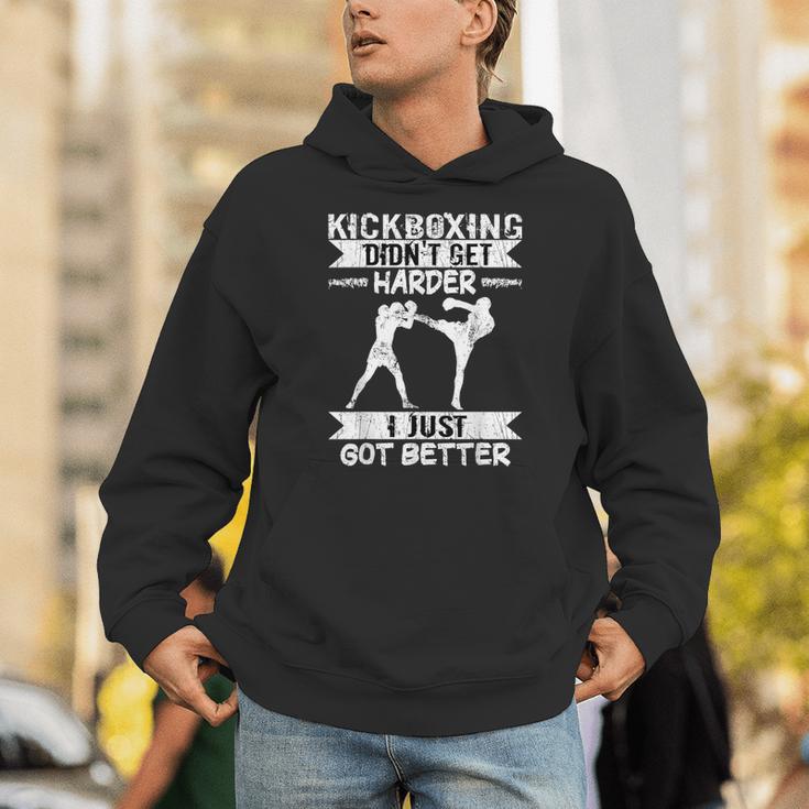 メンズ 格闘技戦闘機 キックボクシング Didn't Get Hardder キックボクシング パーカー