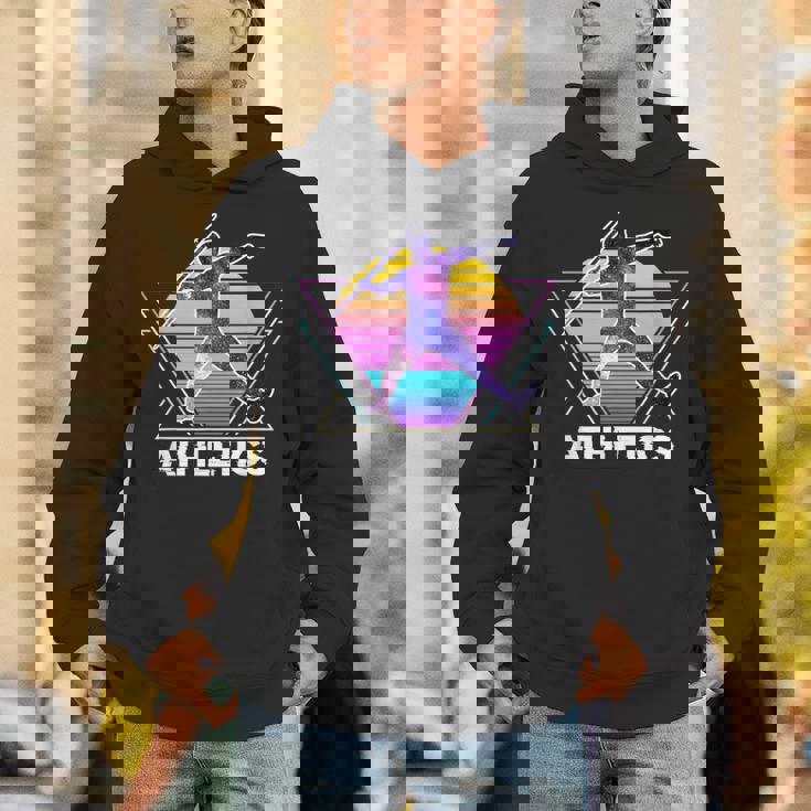 陸上競技 やり投げ スポーツ レトロ ヴィンテージaporwave 90 年代 パーカー