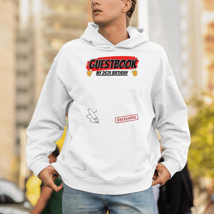 26 Year 26th Birthday Guest Book Unisex Hoodie 26 Year 26th Birthday Guest Book Unisex Hoodie