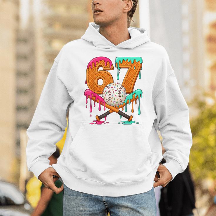 67 Ice Cream Drip Baseball Number 67 Player 67th Birthday Unisex Hoodie 67 Ice Cream Drip Baseball Number 67 Player 67th Birthday Unisex Hoodie