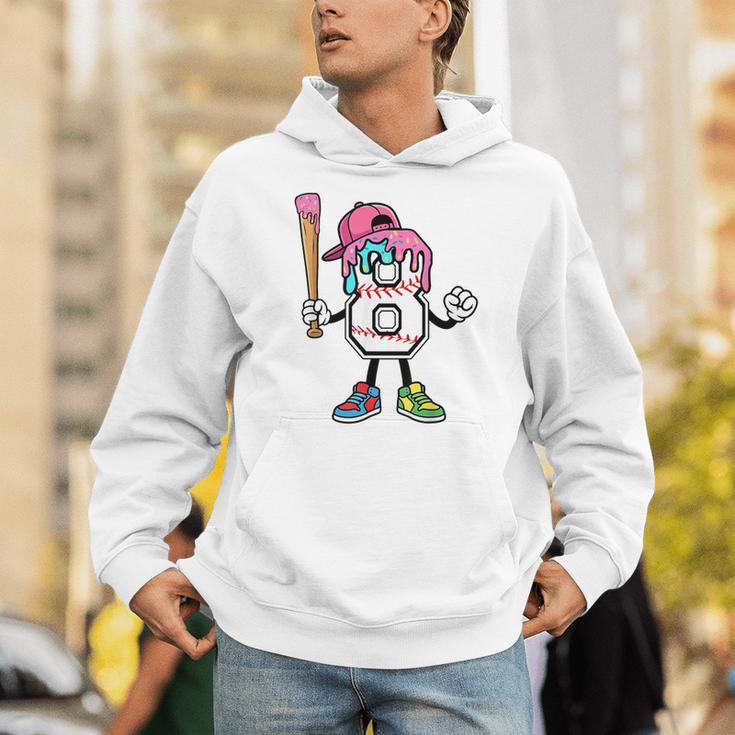 8th Birthday Baseball Ice-Cream Drip 8 Years Old Boys Girls Unisex Hoodie