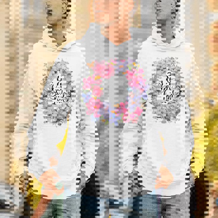 91 Years Loved 91歳の誕生日 フローラルリース ナインティワン パーカー