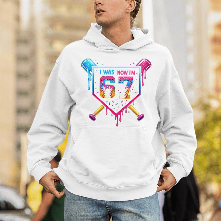 Baseball Drip I Was 6 Now I'm 7 67 Meme 7th Birthday Unisex Hoodie Baseball Drip I Was 6 Now I'm 7 67 Meme 7th Birthday Unisex Hoodie