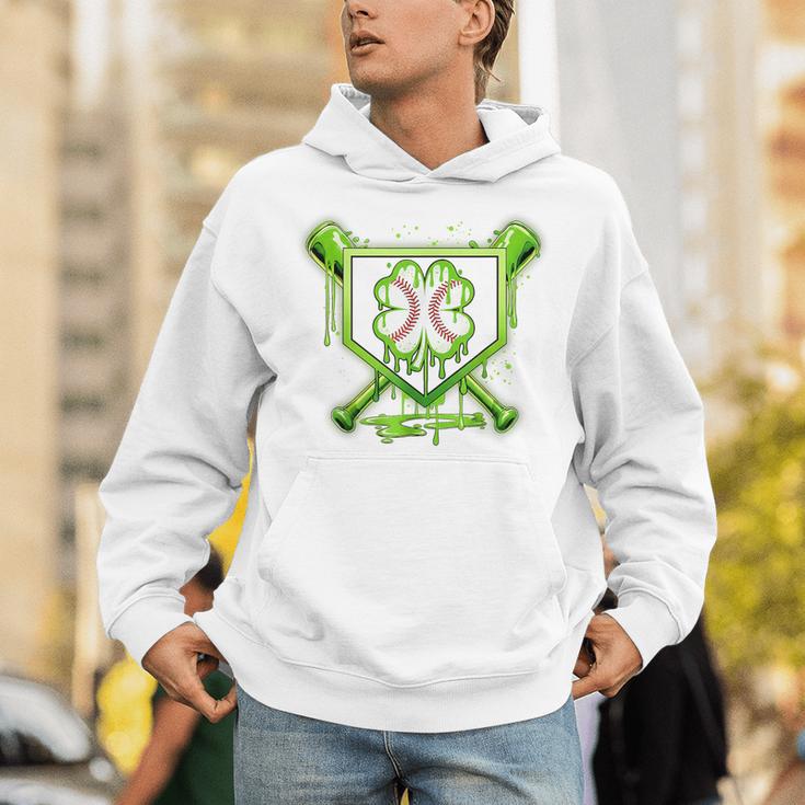 Baseball Icecream St Patrick's Day Lucky Charm Shamrock Drip Unisex Hoodie Baseball Icecream St Patrick's Day Lucky Charm Shamrock Drip Unisex Hoodie