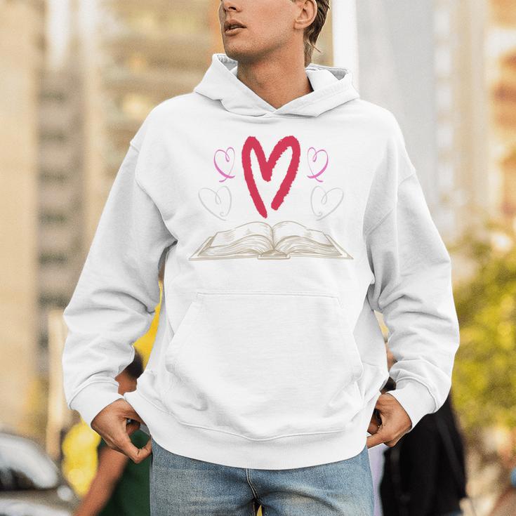 Book Lover Valentines Day Librarian Idea Reading Unisex Hoodie