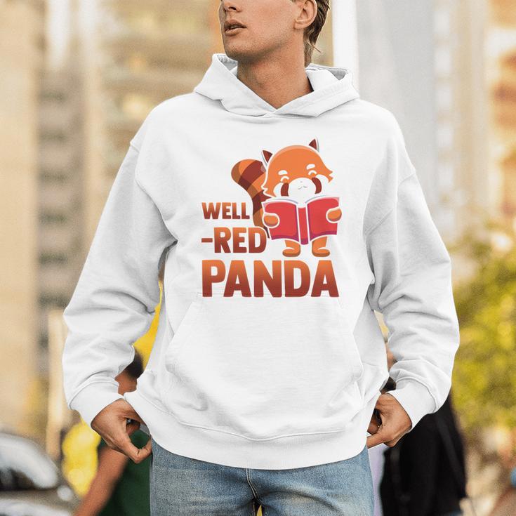 Book Nerd Well Red Panda Cute Bear Book Nerd Zookeeper Unisex Hoodie