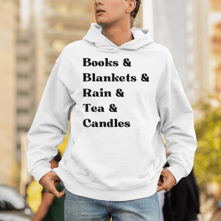 Books And Blankets And Rain And Tea And Candles Graphic Unisex Hoodie