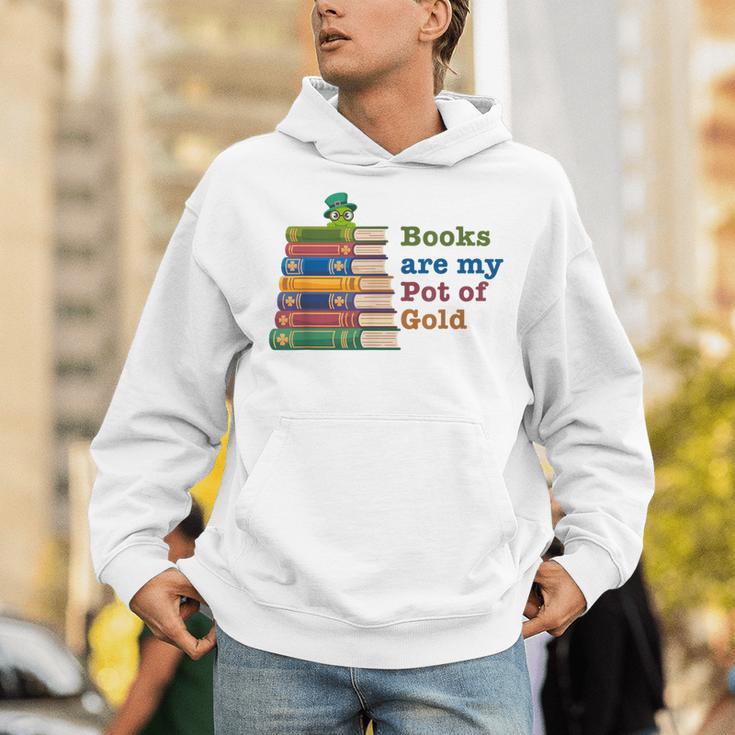 Books Are My Pot Of Gold St Patricks Day Bookworm Reader Unisex Hoodie