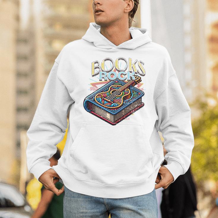 Books Rock Rock'n Roll Science Of Reading Teachers Guitar Unisex Hoodie