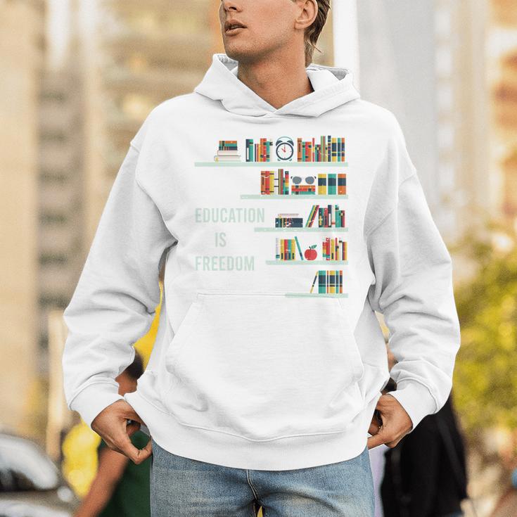 Cool Africa Education Is Freedom Library Book Unisex Hoodie