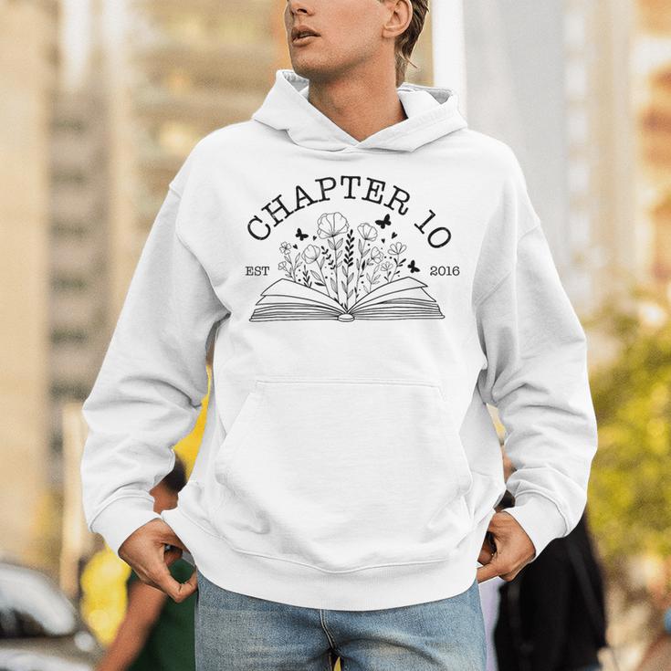 Cute 10th Birthday Chapter 10 Est 2016 Wildflower Book Lover Unisex Hoodie Cute 10th Birthday Chapter 10 Est 2016 Wildflower Book Lover Unisex Hoodie