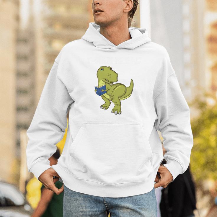 Dinosaur Book LoverRex Sad Arms Too Short To Reader Premium Tri-Blend Unisex Hoodie