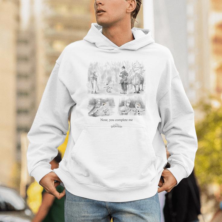 Disney Once Upon a Snowman Nose You Complete Me Story Book Unisex Hoodie