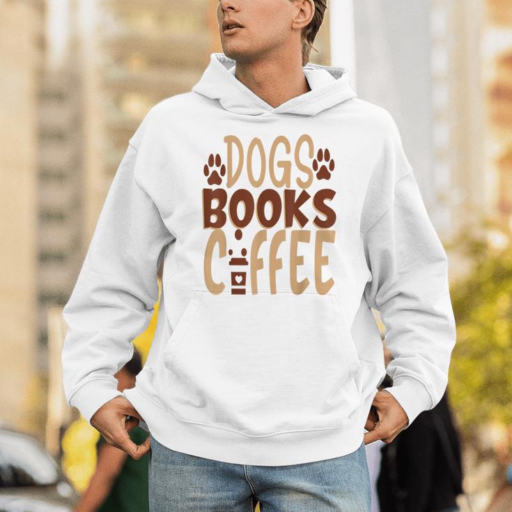 Dogs Books Coffee Lover Unisex Hoodie