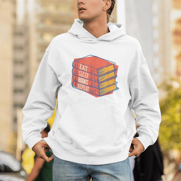 Eat Sleep Books Repeat Book Lover Reading Bookworm Teacher Unisex Hoodie Eat Sleep Books Repeat Book Lover Reading Bookworm Teacher Unisex Hoodie