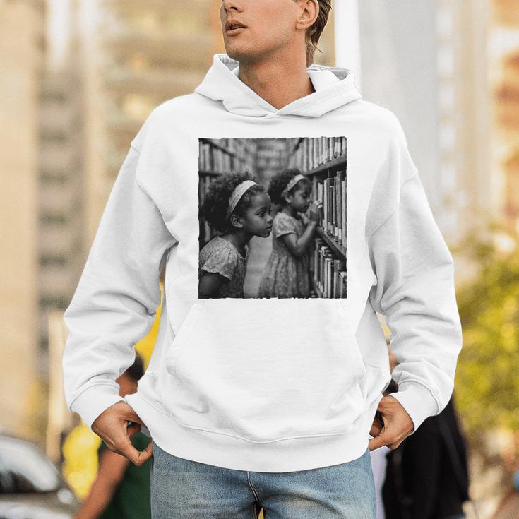 Girls Reading Books Book Lover Afro African Reader Unisex Hoodie