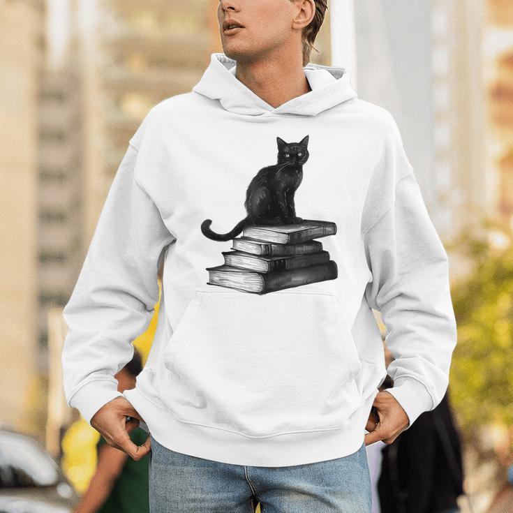 Goth Mystical Gothic Books & Cat Unisex Hoodie