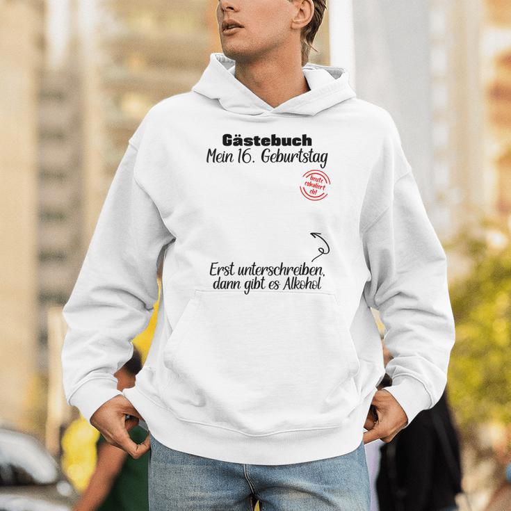 Guest Book 16th Birthday Decoration Teenager Teenie Unisex Hoodie Guest Book 16th Birthday Decoration Teenager Teenie Unisex Hoodie