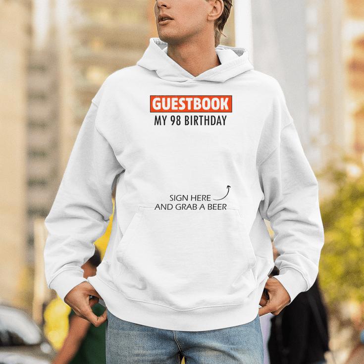 Guestbook Alternative 98th Birthday Decorations For Him Her Unisex Hoodie Guestbook Alternative 98th Birthday Decorations For Him Her Unisex Hoodie