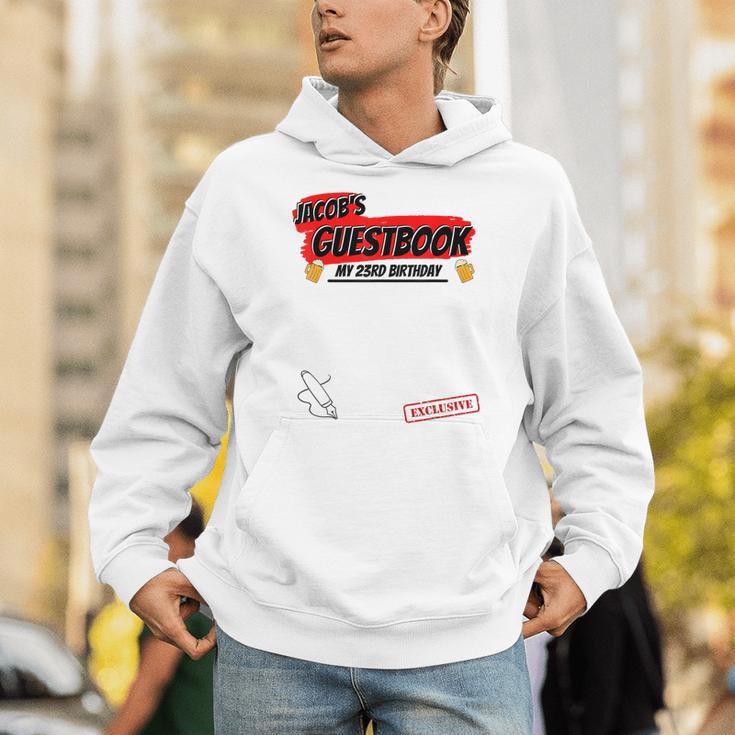 Jacob 23rd Birthday Guest Book Idea Unisex Hoodie Jacob 23rd Birthday Guest Book Idea Unisex Hoodie