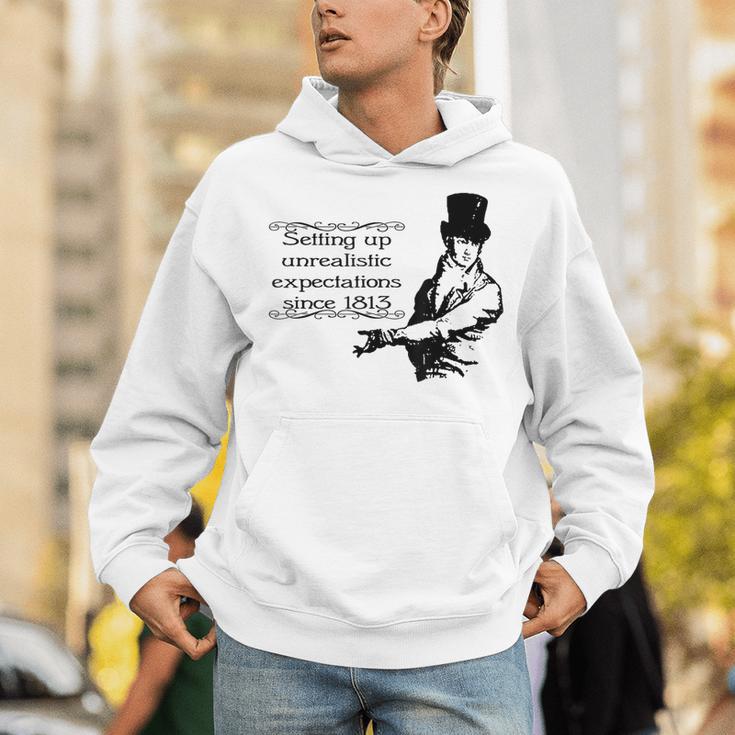 Jane Austen Mr Darcy Expectations Literary Book Club Unisex Hoodie
