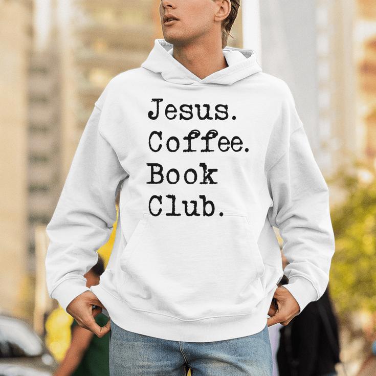 Jesus Coffee Book Club Christian Mom Life Faith God Si Unisex Hoodie