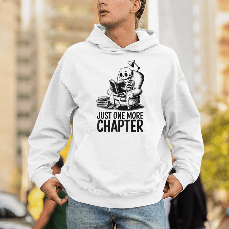Just One More Chapter Book Skeleton Reading Books Unisex Hoodie Just One More Chapter Book Skeleton Reading Books Unisex Hoodie