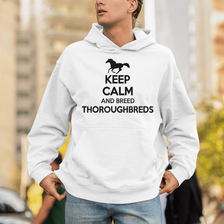 Keep Calm And Breed ファーマーブリーダー 馬サラブレッド パーカー