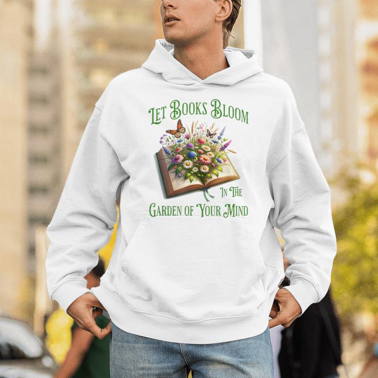 Let Books Bloom In The Garden Of Your Mind Floral Unisex Hoodie