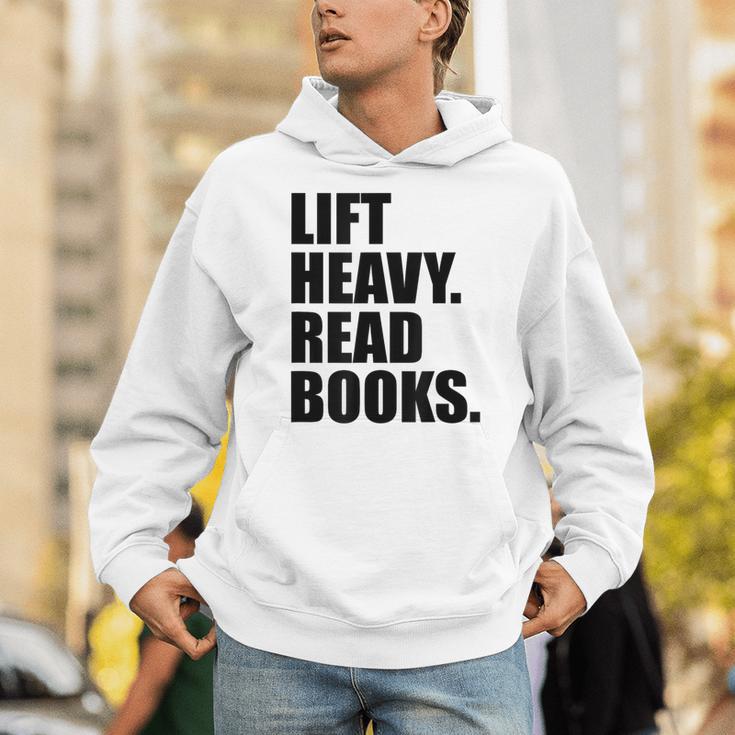 Lift Heavy Read Books Gym Apparel Weightlifters And Readers Unisex Hoodie