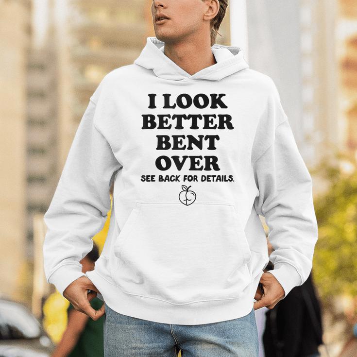 I Look Better Bent Over Book See Back For Details Peach Butt Unisex Hoodie