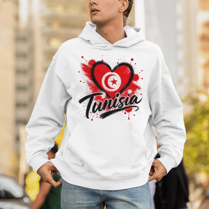 I Love Tunisia 旅行旗 ハート ツーリスト バケーション デザイン パーカー